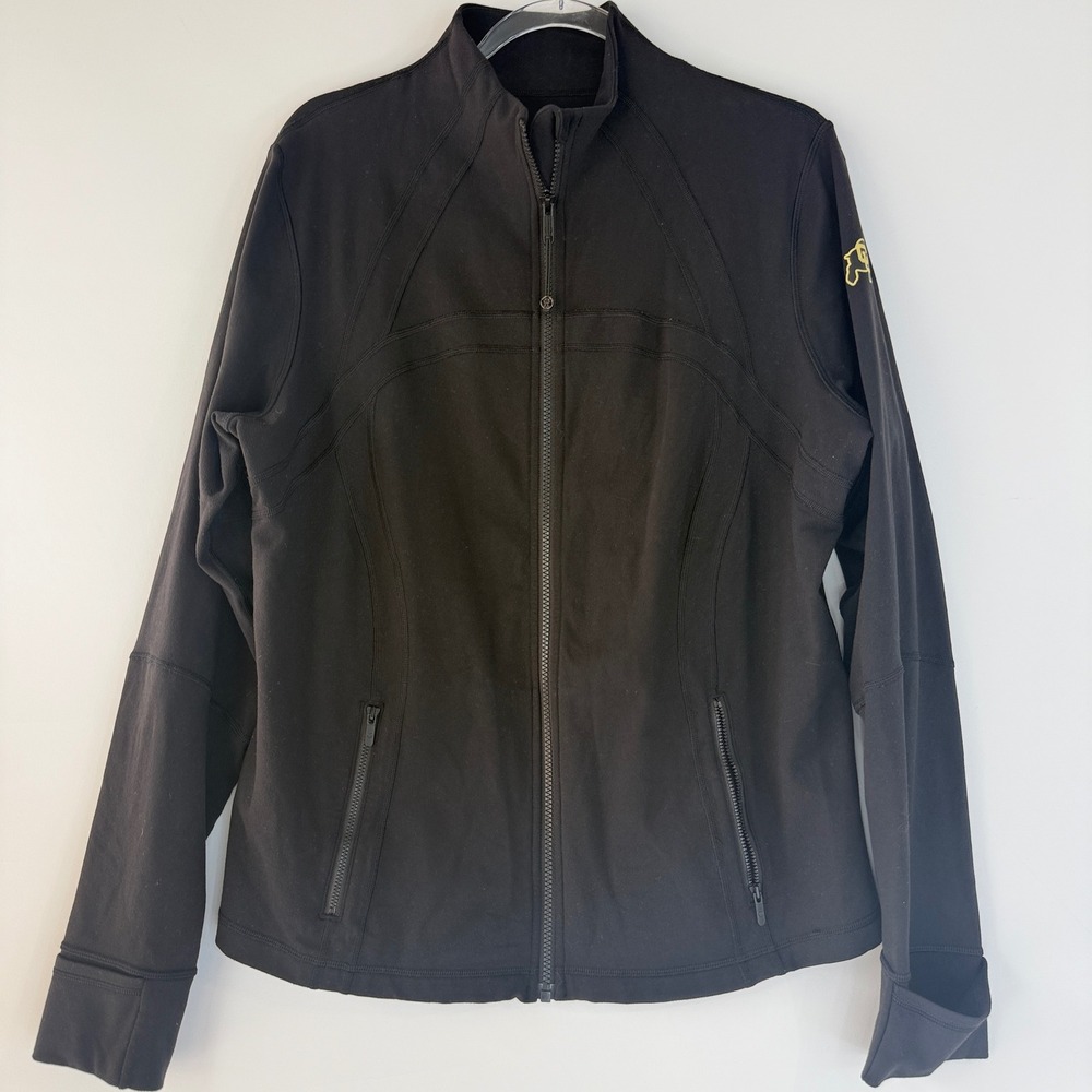 Lululemon Define Jacket Women 18 Black CU Buffaloes Logo Full Zip Luon